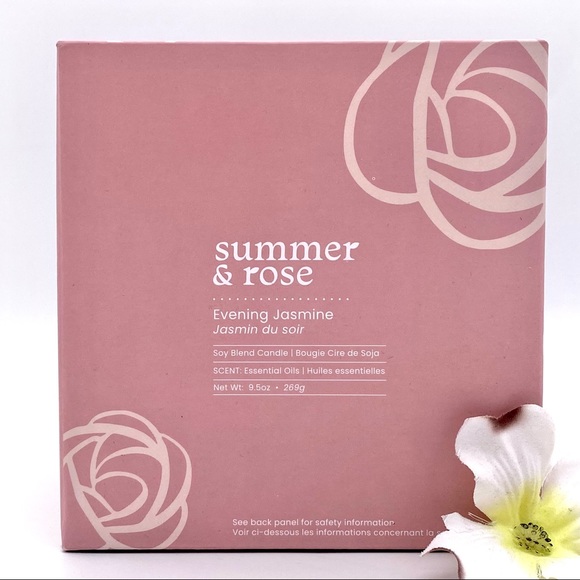 NIB Summer & Rose Evening Jasmine Candle - Picture 4 of 8